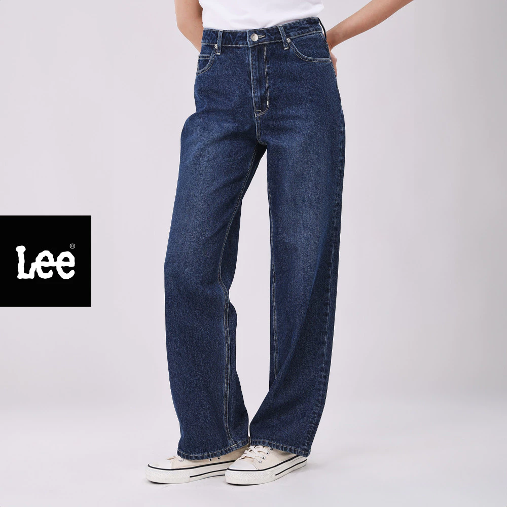 LEE กางเกงยีนส์ผู้หญิง เอวสูง ทรงตรง รุ่น LE S326WSTRN40 สียีนส์กลาง