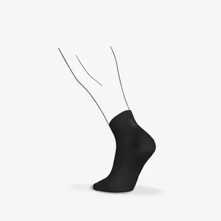 Decathlon Pack Of 2 Pairs Fine Crew Running Socks ถุงเท้าวิ่งหุ้มข้อเนื้อผ้าละเอียด รุ่น Run500 1 แพ็ค 2 คู่ - Black