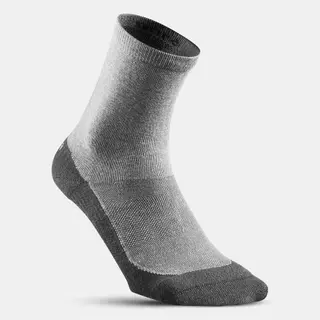 Decathlon Sock Hike 50 High Pack Of 2 Pairs ถุงเท้ายาวสำหรับเดินป่า รุ่น 50 แพ็ค 2 คู่ - Grey