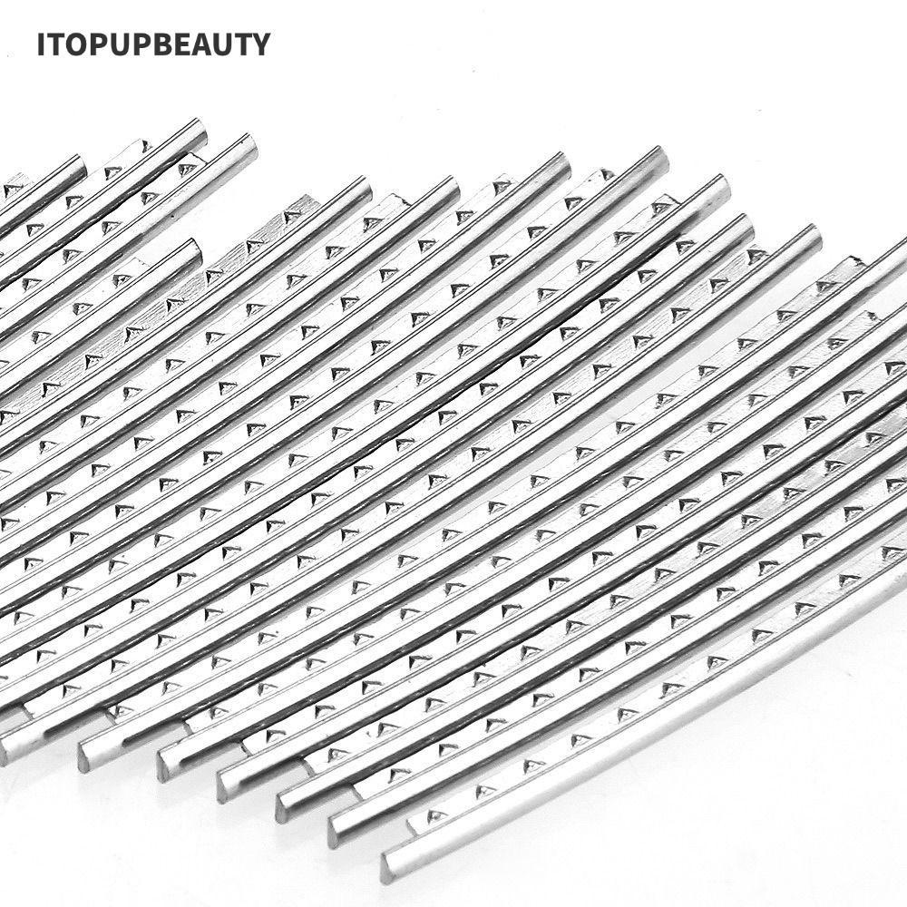 ITOPUPBEAUTY กีต้าร์เฟรตลวด, 2.7 มม.ทองแดงสีขาว Fingerboard Frets, 2.2 มม.24 ชิ้น/เซ็ต Scale line กีตาร์
