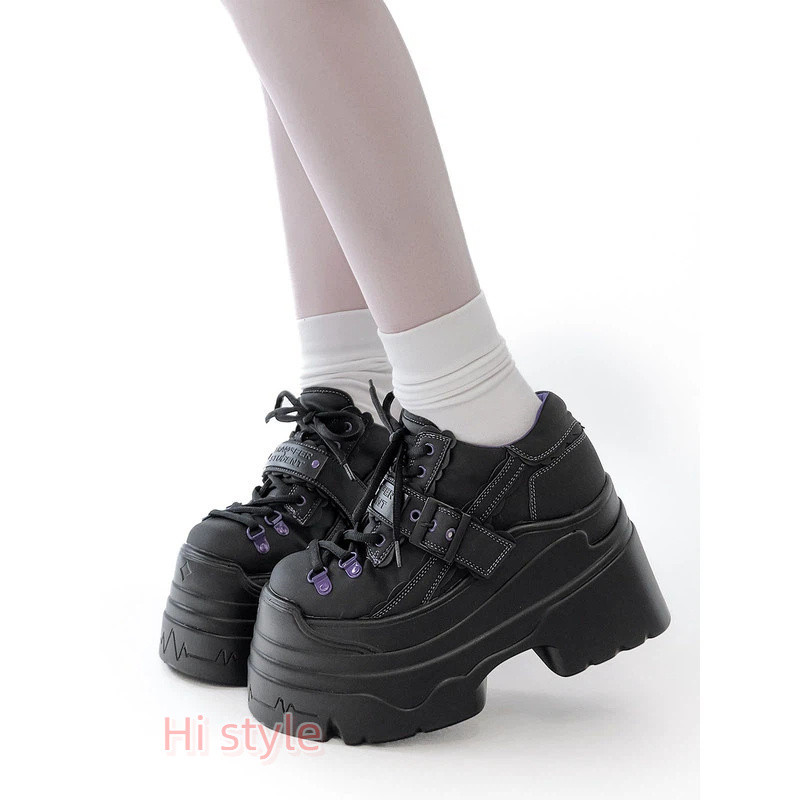 Transfer Student Guilty Fan Cage Original Asian Culture Platform Shoes y2k Yalei Punk Style Platform