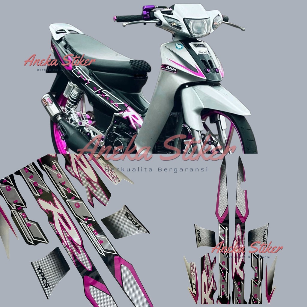 UNGU Striping สติ๊กเกอร์ Yamaha F1ZR fizr fiz r f1 zr 2001 2002 สีม่วง สีดํา เงิน