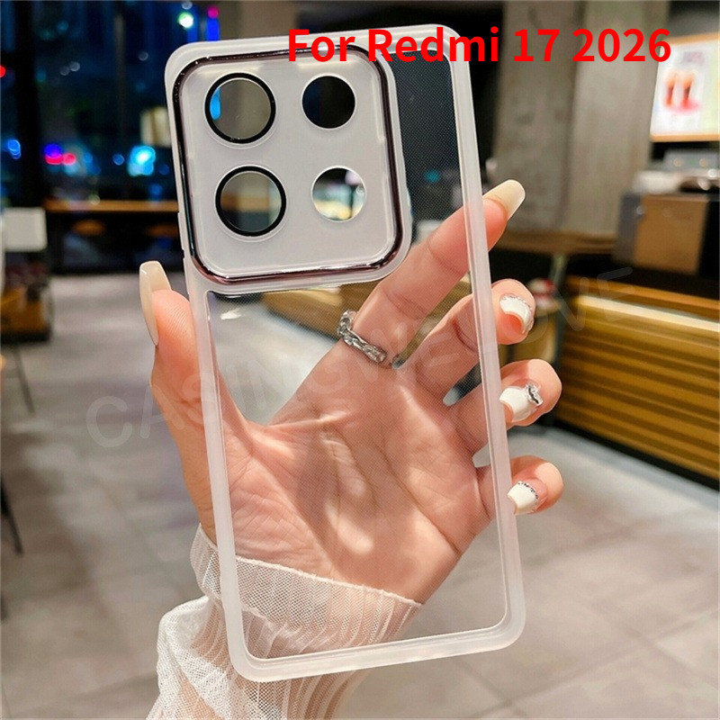 เคสโทรศัพท์สําหรับRedmi 17 5G 4G 2026 Redmi 17 17C Redmiหมายเหตุ17 Pro Max 4G 5Gสแควร์ซิลิโคนเหลวเคสโทรศัพท์กันกระแทกSoft TPUปกหลัง
