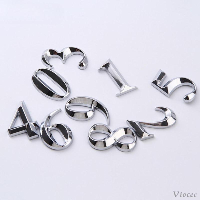 [Viocee] House Number 3D House Number Weatherproof Outside Decorative Modern 6 ชิ้น