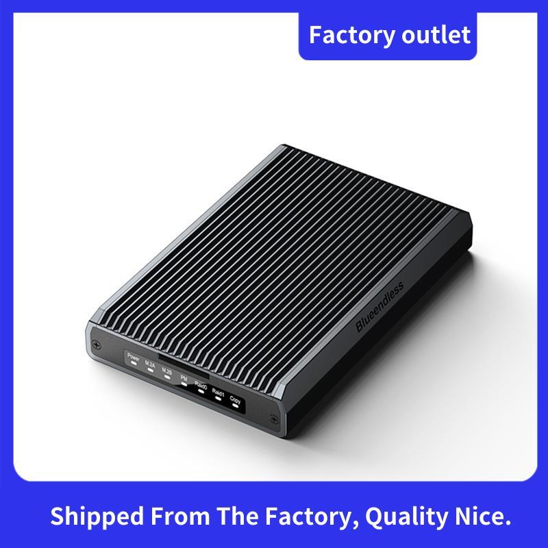 2 Bay M.2 SATA NVMe SSD Enclosure Dual-Bay ภายนอกสําหรับ M.2 NVMe & SATA SSDs สูงสุด 16TB