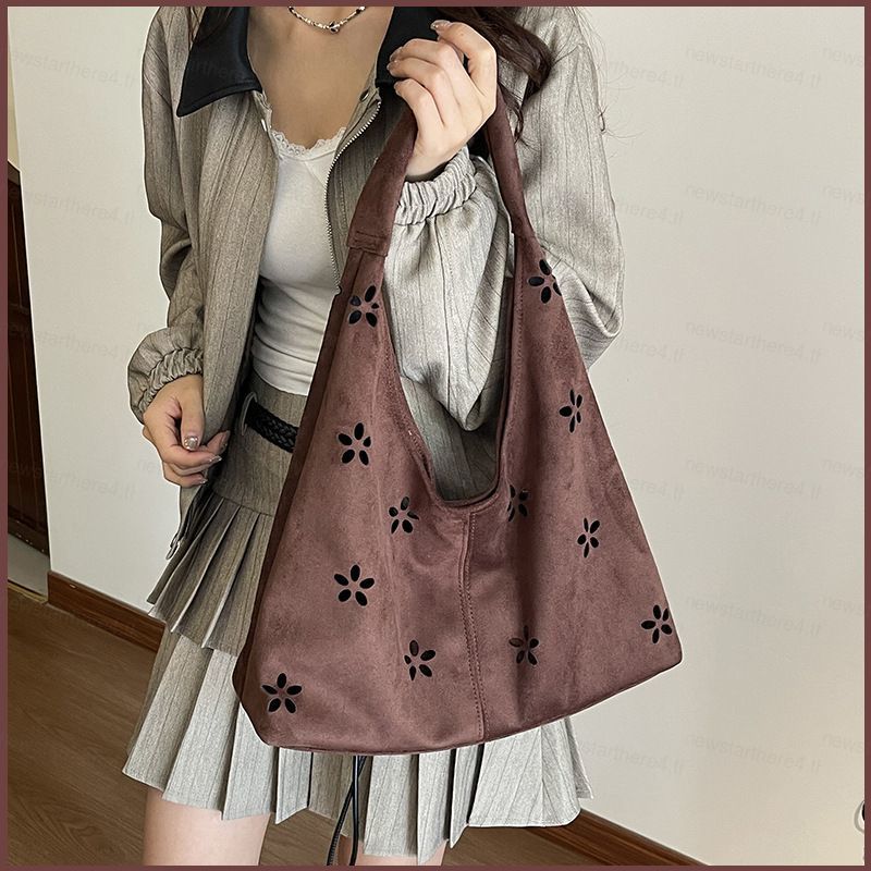 NS4 Early Autumn Hollow Print Shoulder Bag Womens Fashion underarm bag Small Fresh Style SN4