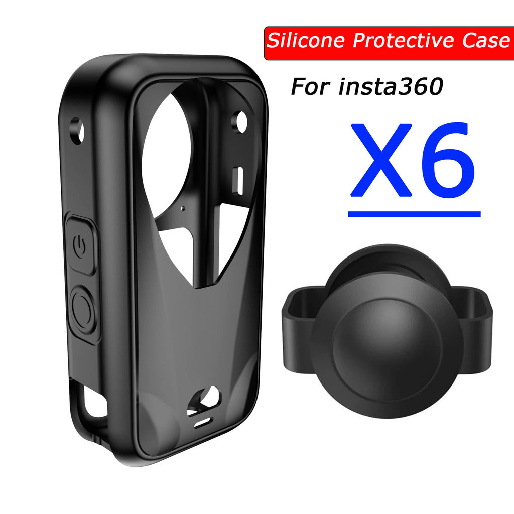 สําหรับ Insta360 X6 X5 X4 Air X3 ซิลิโคนป้องกัน Anti-Scratch เลนส์ฝาครอบสําหรับ Insta360X6 X4Air กรณีกล้องอุปกรณ์เสริม