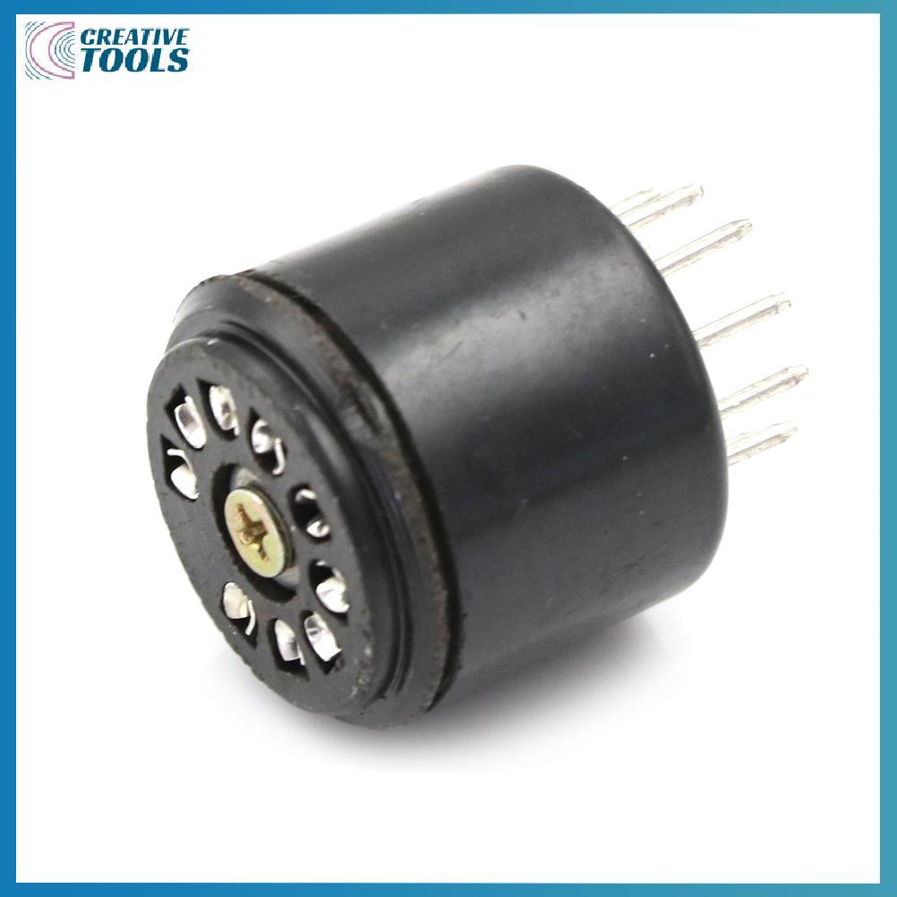 พร้อมสต็อกใหม่ 9Pin Bakelite Vacuum Tube Socket Saver base สําหรับ 12AX7 12AU7 ECC82 ECC83 amps