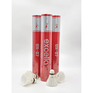 (ส่งด่วน) ลูกแบดมินตัน EXCELLA EX-77 V.2 ขนห่านพรีเมี่ยม คงทน ยกกำลังสอง