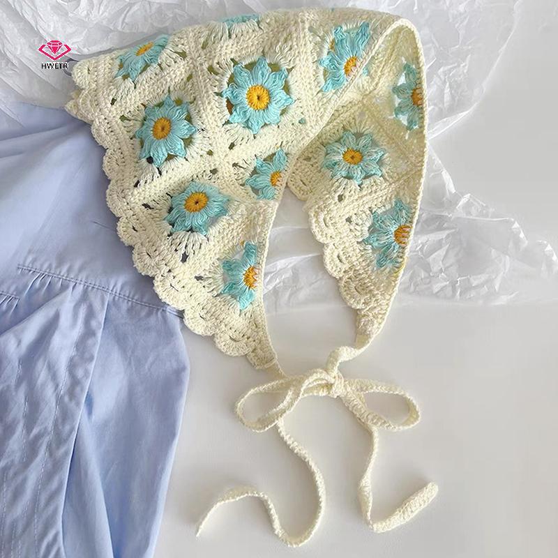 [HETR] Turban Hair Scarf Hair Bands ถัก Vintage Hair Bands เครื่องประดับผมแฟชั่นสาว