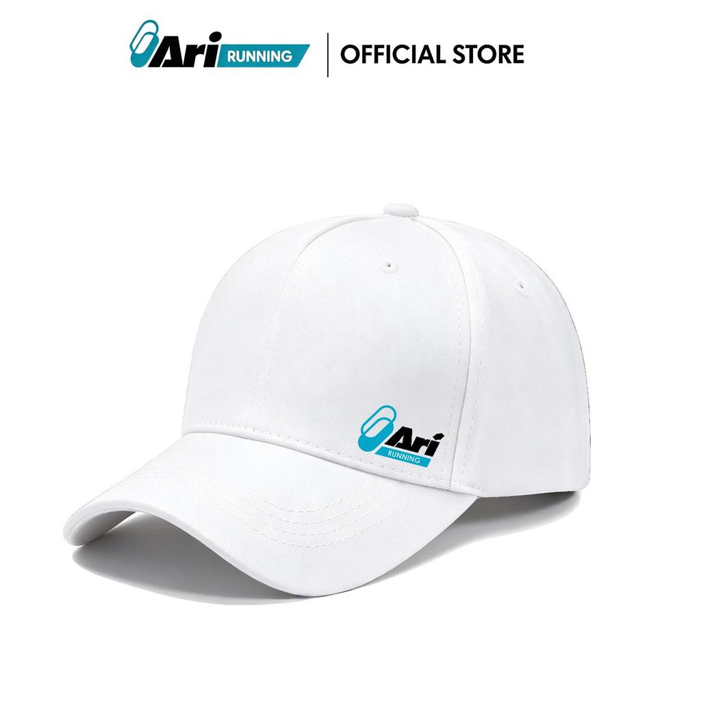 【สินค้าขายดี】 หมวก/ ARI ESSENTIAL DASH RUNNING CAP - BLACK WHITE หมวก อาริ ESSENTIAL DASH สีดำ ARI h