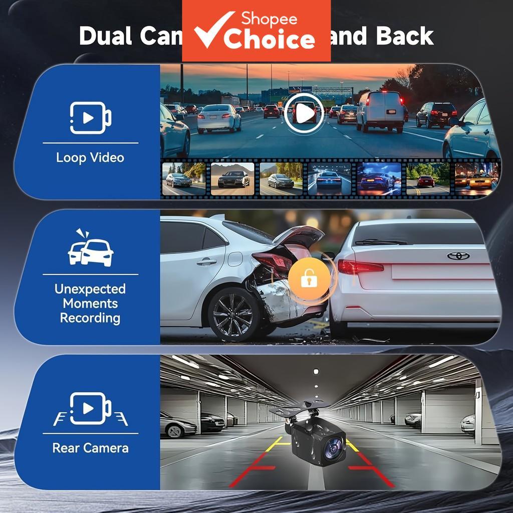 Pionray 4k Dual Dash Cam WIFI Gps Adas เครื่องบันทึกภาพหน้าหลัง