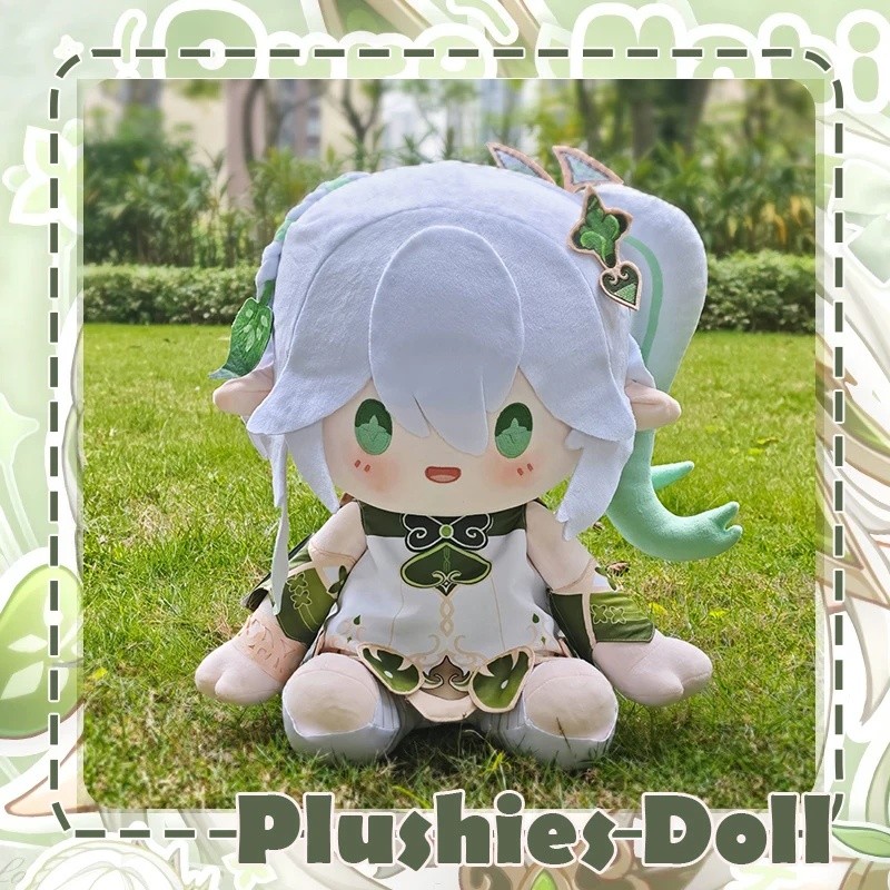 เกม Genshin Impact Nahida ตุ๊กตาตุ๊กตาผ้าฝ้ายนั่งของเล่นแต่งตัว Plushie อะนิเมะนุ่มกอดหมอนรูปของขวัญ