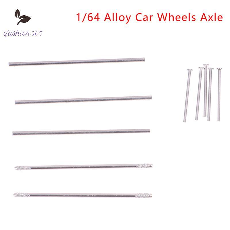 [LF] 1 ชุด 1/64 รถโลหะผสมล้อเพลา 0.8x25 มม./28 มม.Hollow Shaft w Nails Pin สําหรับ 1:64 HW/Tomica รุ
