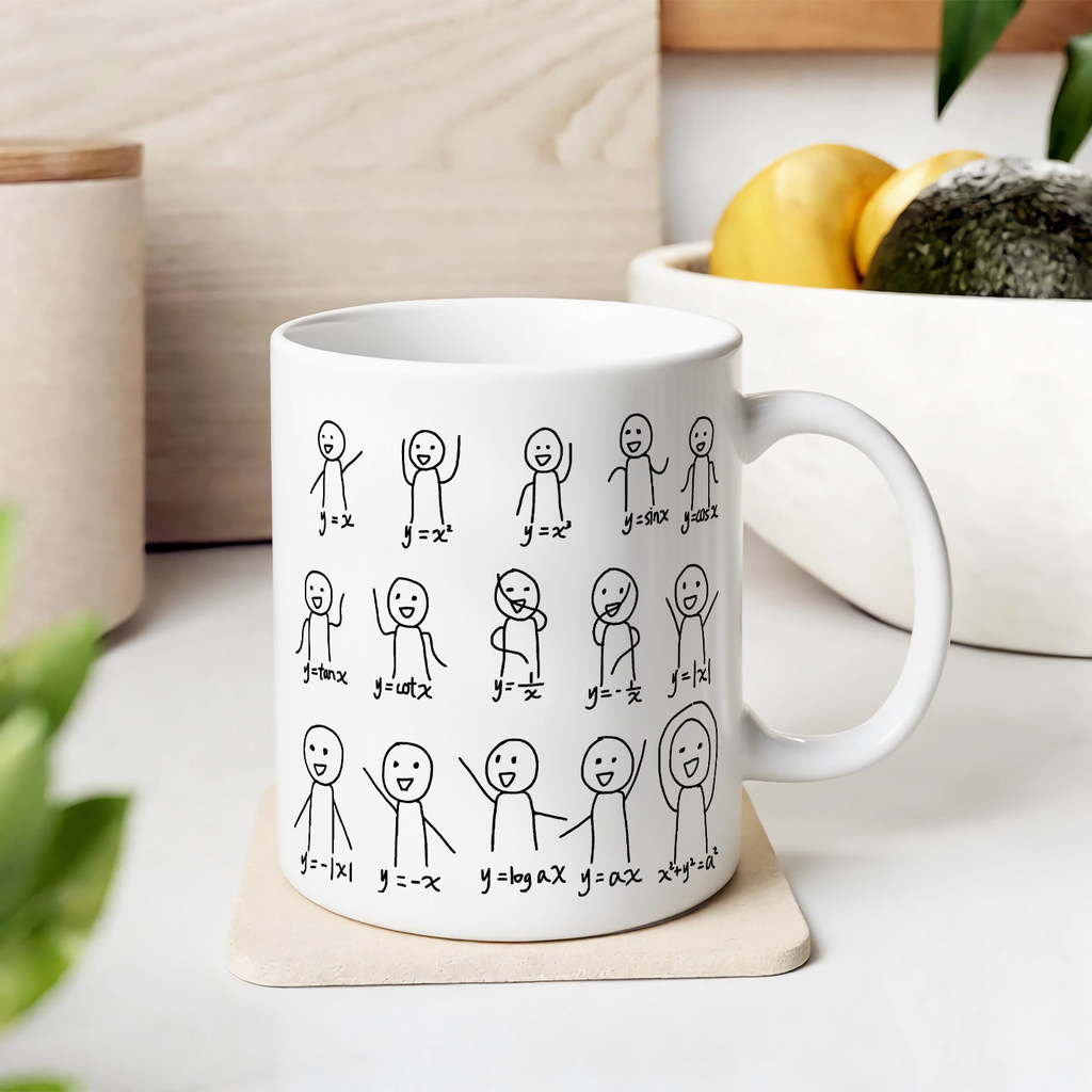 ของขวัญวันเกิด แก้วแปลกๆ สูตรคณิตศาสตร์ Stick Stroke Mug ครูคณิตศาสตร์นักเรียนถ้วยน้ำตลกหนังสือน้ำดื