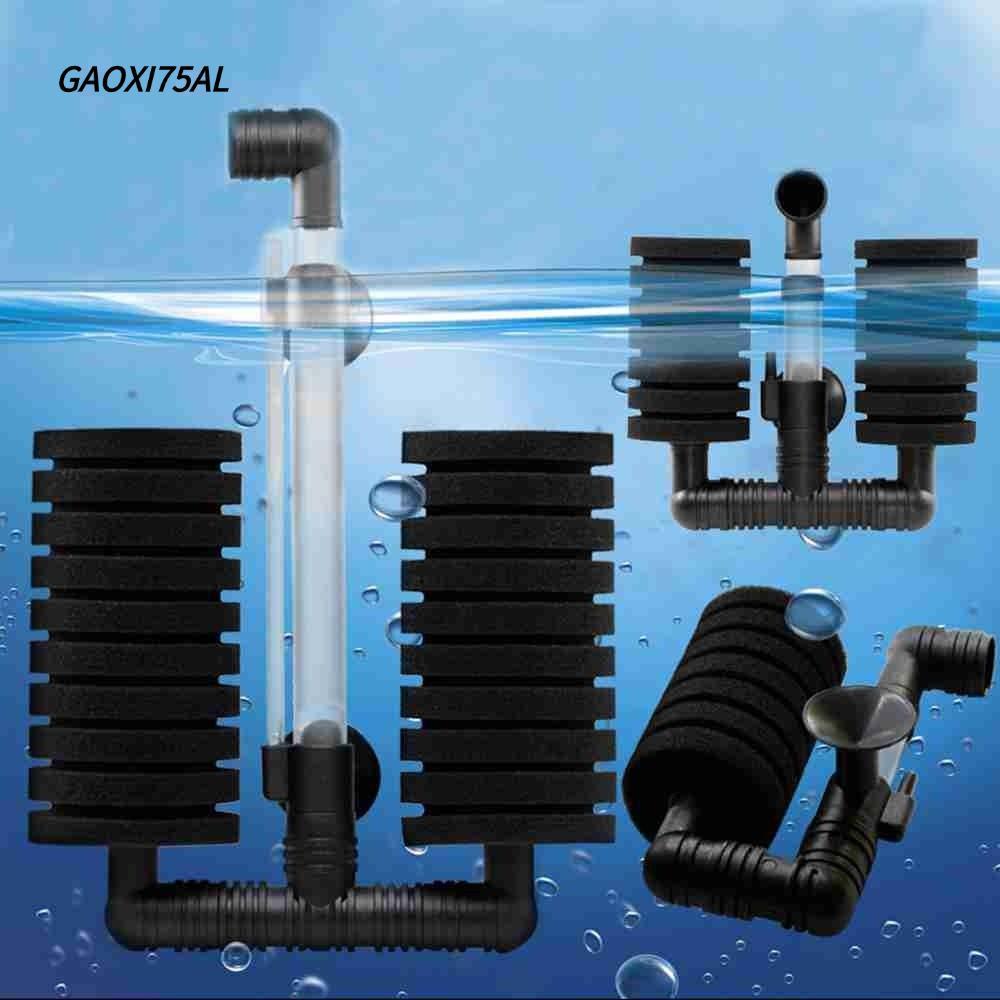 GAOXI75AL Aquarium ปั๊มออกซิเจนสีดําแขวนผนังประเภทปรับถ้วยดูดผ้าฝ้ายตัวกรอง