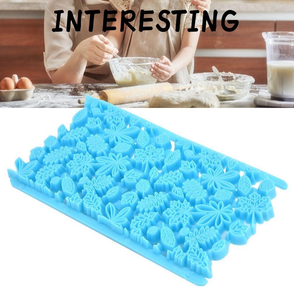 INTERESTING Fondant Embosser, การออกแบบลายนูนเค้ก PP, กดง่ายทําความสะอาดง่ายรูปแบบตาข่ายดอกไม้ Fonda