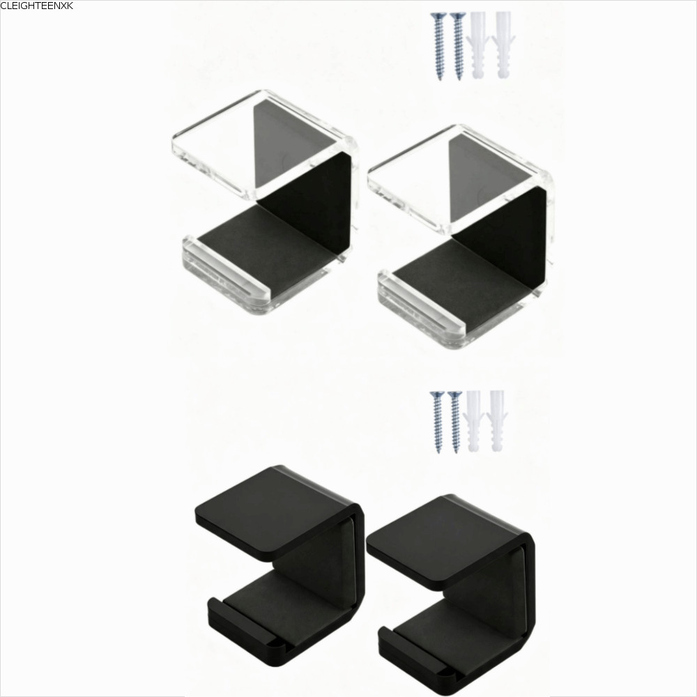 CLEIGHTEENCY Hockey Stick Display Holder, สีดําหรือโปร่งใสแนวนอน Hockey Stick Wall Mount, ปฏิบัติอะค