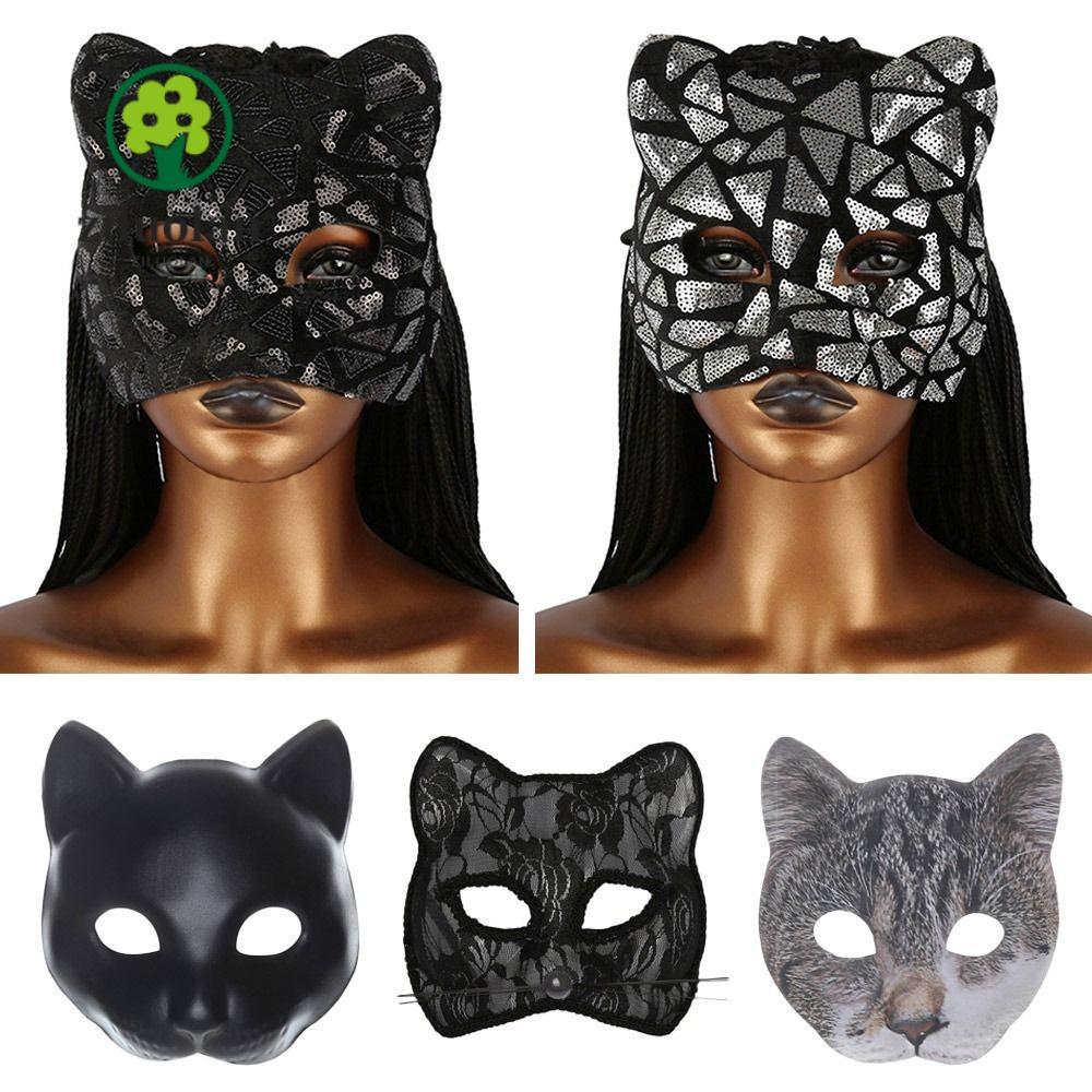 ZILUOLAN Cat Girl , Half Face Party Makeup Ball Masquerade , Venetian Party EVA Eye
