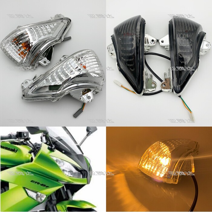 โปรโมชั่นใหญ่ เหมาะสําหรับ Kawasaki ER6N ไฟเลี้ยว ER6F ไฟเลี้ยวด้านหน้า NINJA650R ไฟเลี้ยว 09-10-11 
