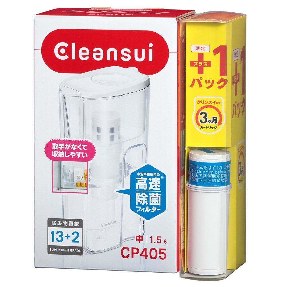 เหยือกกรองน้ำ Cleansui (CP405-WT) พร้อมไส้กรองสำรอง ผลิตในญี่ปุ่น | Cleansui Water Purifier Pot Set,