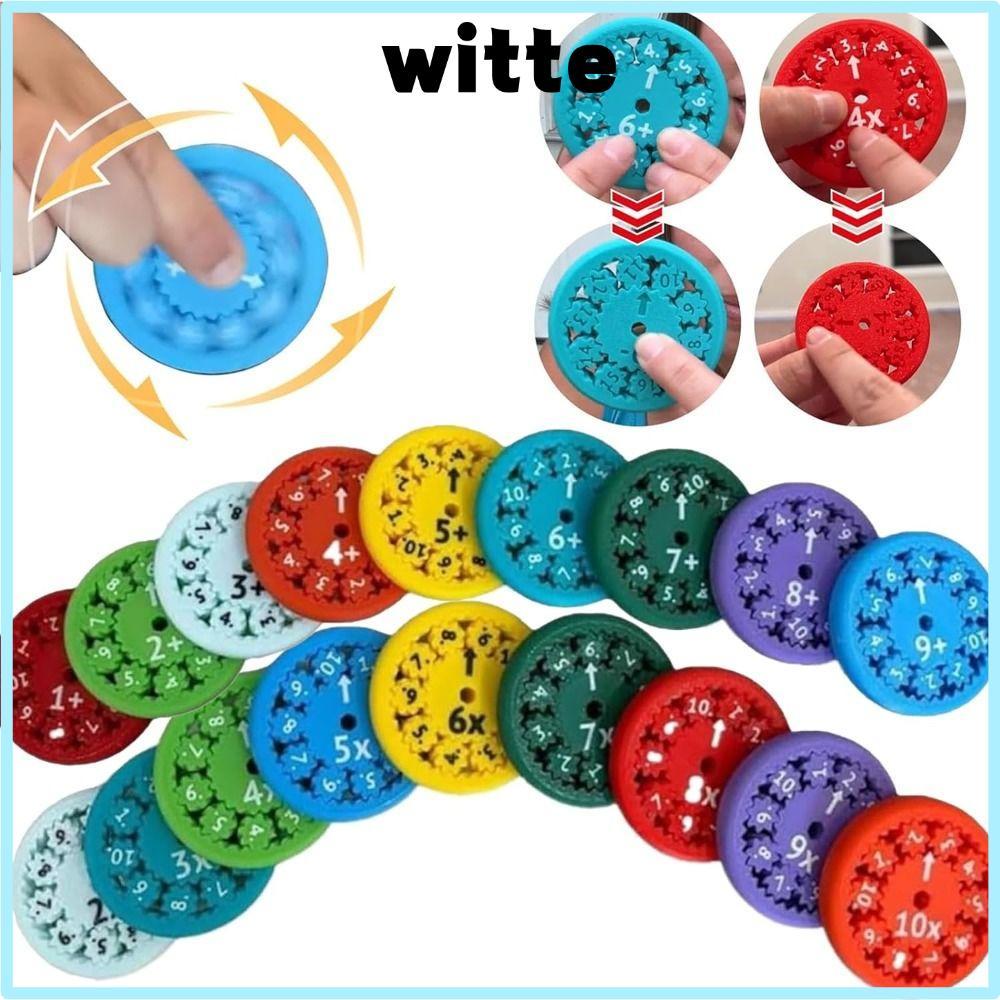 WITTE 9/18PCS คณิตศาสตร์ Fact Fidget Spinners, การพัฒนาสติปัญญาปริศนาคณิตศาสตร์ Fidget Spinners, ทนท