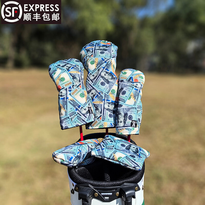 Dollar Dollar Golf Club Cover Protective Cover No. ฝาครอบหัวไม้ 1 หัว เบอร์ 1 ฝาครอบพัตเตอร์แม่เหล็ก