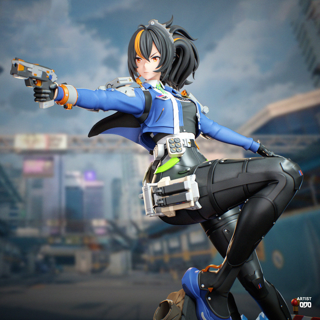 ไฟล์สำหรับพิมพ์ 3D ไม่ได้ตัวโมเดล  STL จูหยวน Zhu Yuan ท่าโจมตี Zenless Zone Zero