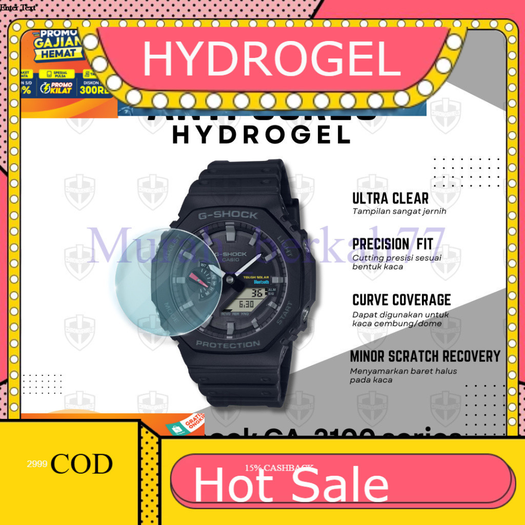HYDROGEL ไฮโดรเจลป้องกันรอยขีดข่วนสําหรับ Casio G-Shock GA2100 GA 2100 B2100
