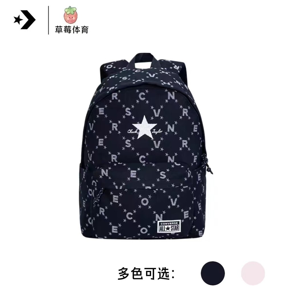 Converse Converse Backpack Presbyopic Student Schoolbag Men Women Medium Backpack Navy Blue CV241301