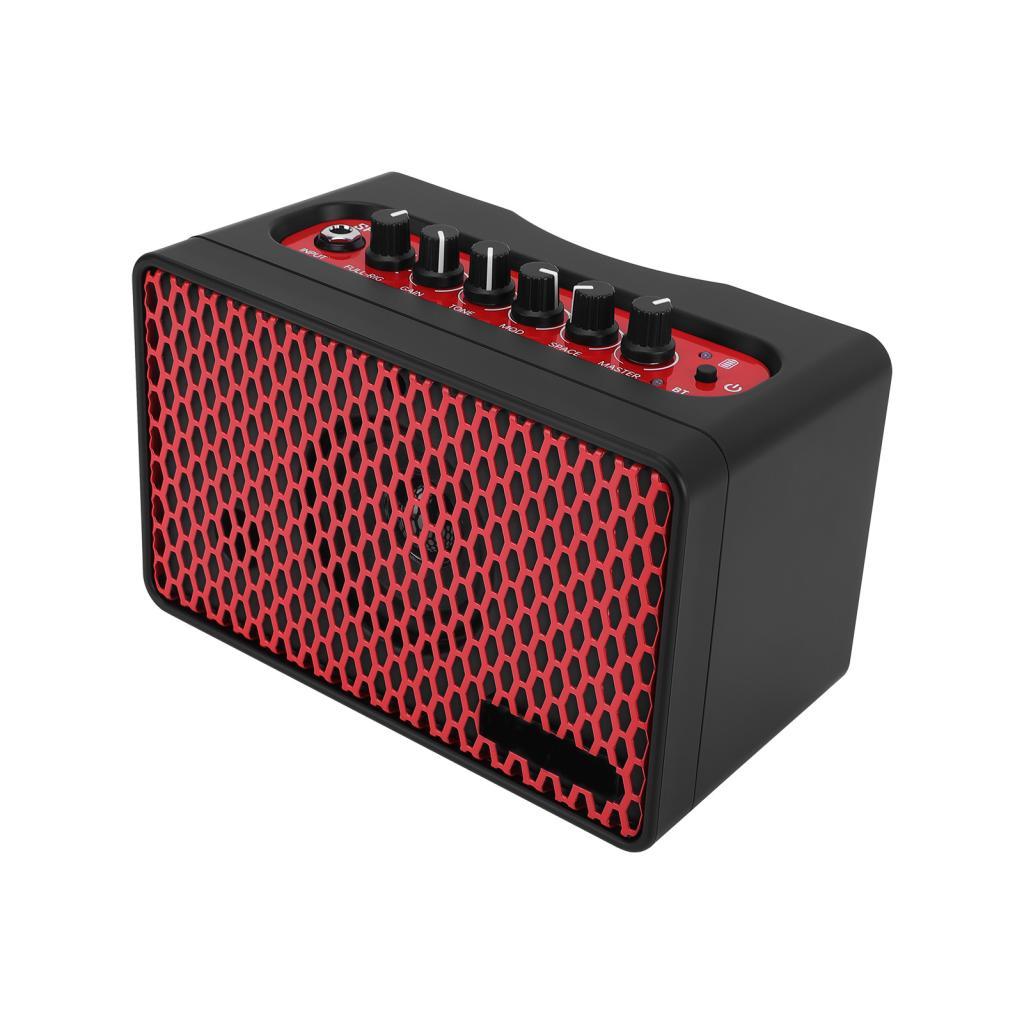 แอมป์กีต้าร์ไฟฟ้า ลำโพงแบบพกพา 10W พร้อมโปรไฟล์เสียง 9 แบบ 3 Overdrive สะอาด 2 โทนเสียงบิดเบือน 6 ​​