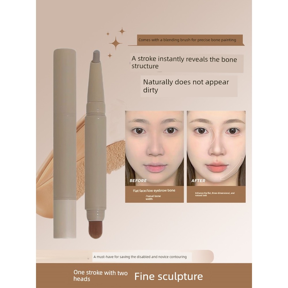 contour stick contour [Novices Must-Have] Double-Headed Water Drop Contouring Stick สามมิติ Shadow N