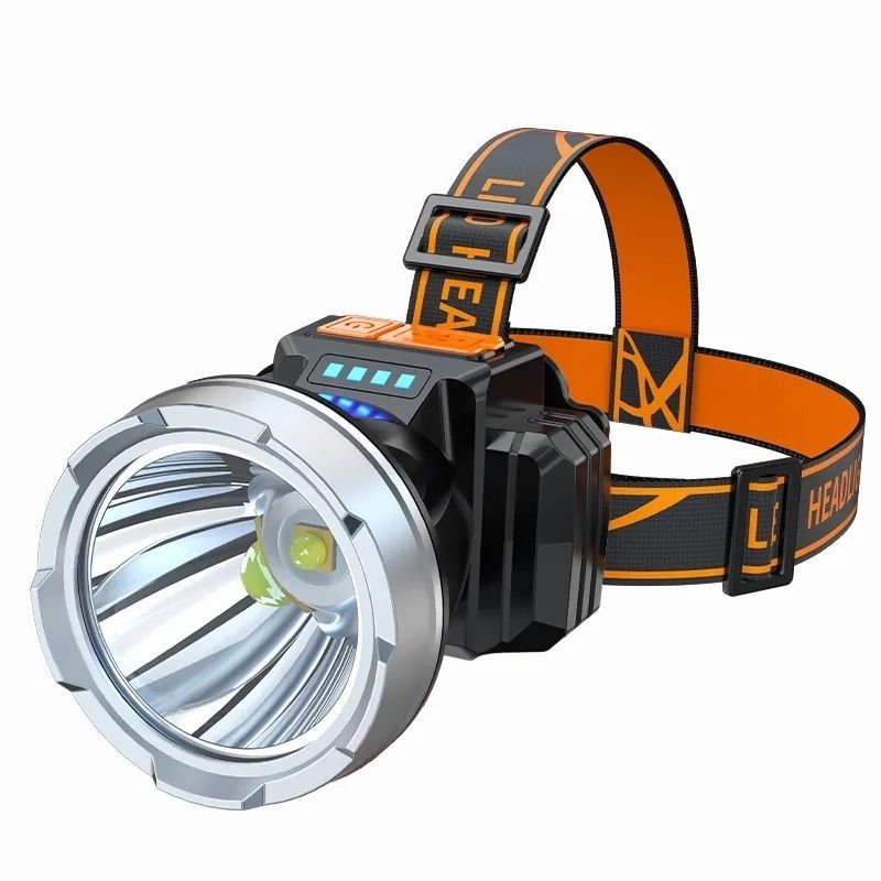 ไฟหน้า LED Strong Light ชาร์จตกปลาตกปลากลางแจ้ง Sea ไฟฉาย Super Bright Long-Range Head-ติดตั้งแสงสีเ