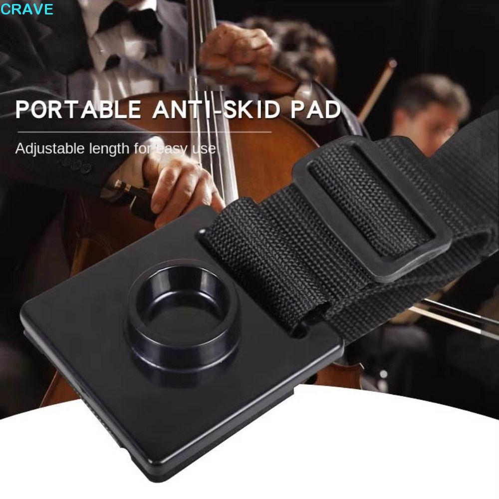 CRAVE Cello Endpin Stopper, Anti Scratch ปรับเข็มขัด Cello Non Slip Pad, Flat Ground Protectors Anti