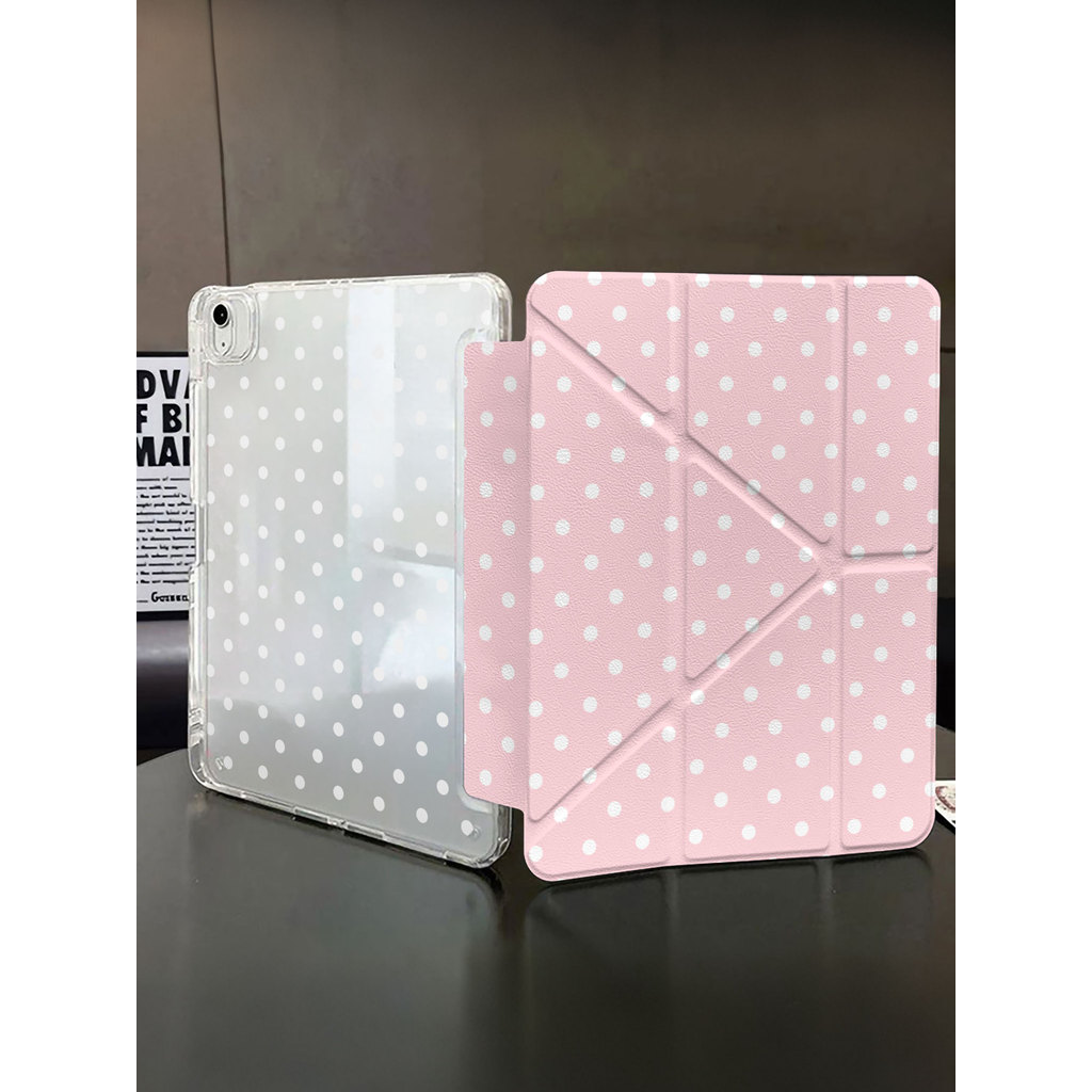 สีชมพูลายจุดพิมพ์ 3+Y-พับสําหรับLenovo Idea Tab 11 2025/Xiaoxin Pad 11 2025 2024 Tab B11 K11 M11 TB-