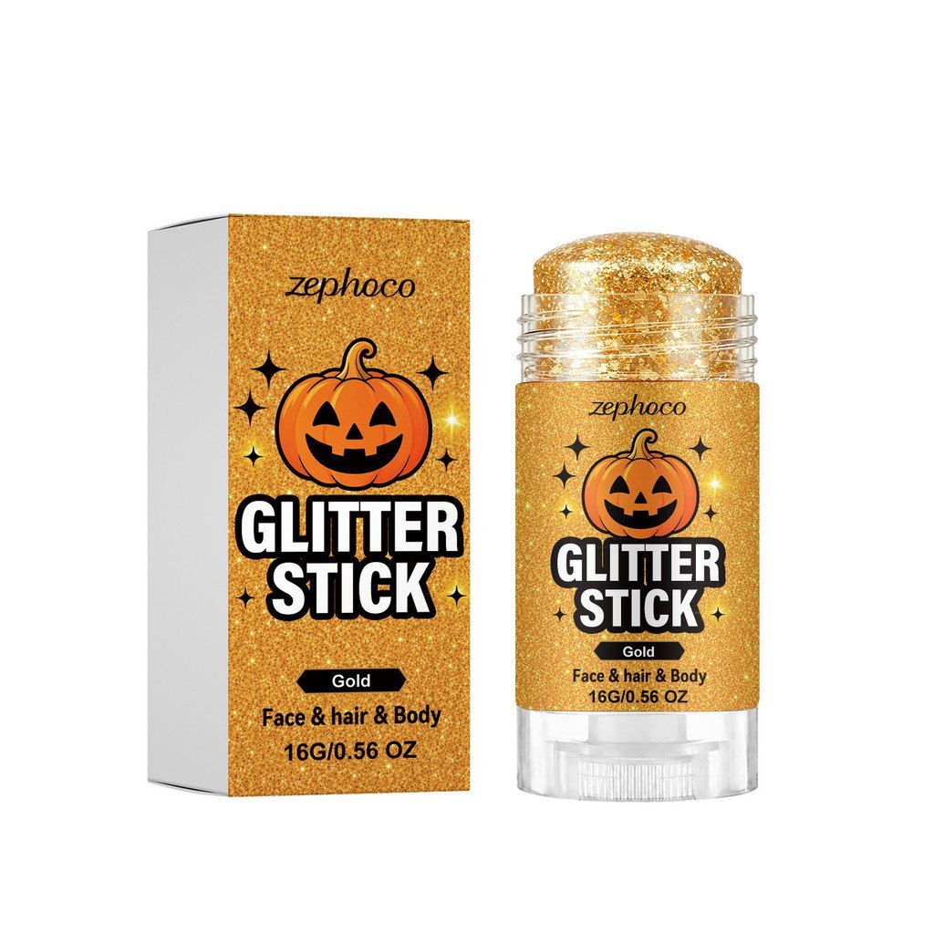 Zephoco Halloween Shining Makeup Stick (สีทอง) Facial Silky Coloring Create Shining Makeup
