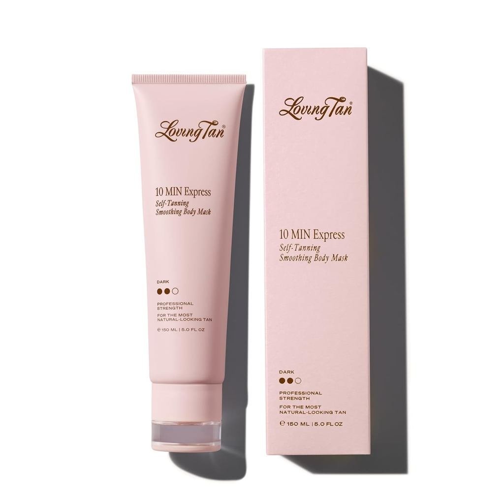 Loving Tan 10 Minute Express Self Tanner Body Mask, Dark, 5 fl oz 53ZD