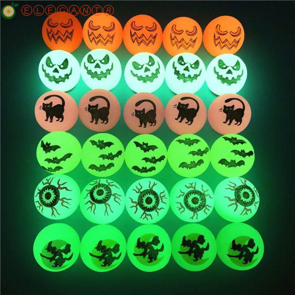 AELEGANT 10 ชิ้น/เซ็ต Halloween Bouncy Balls, ยืด Eyeballs น่ากลัว Bouncy Eyeball, เกมกีฬาสนุก 32 มม