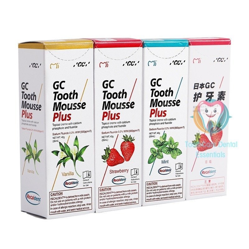 Gc Tooth Mousse Topical creme And Tooth Mousse Plus From Japan Mint Straw berry  Flavors