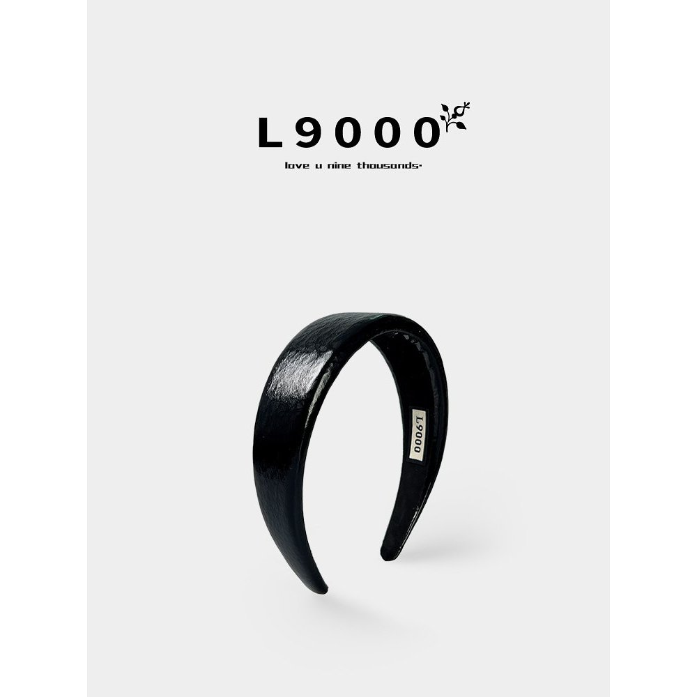 L9000/คุณภาพสูง PU หนัง Retro กว้างขอบแถบคาดศีรษะ Influencer Classy Hairpin หญิงฤดูร้อนสไตล์ใหม่อุปก