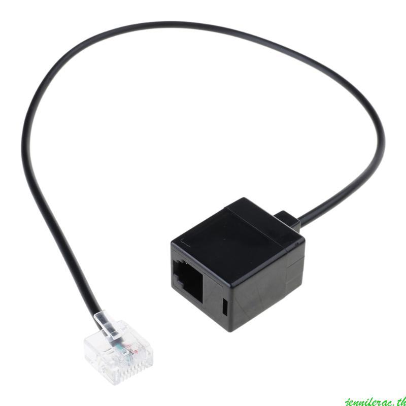 Jenniferac Ethernet RJ45 ชาย RJ11 หญิงอะแดปเตอร์สายเคเบิล Connector RJ45 ถึง RJ11 Converter