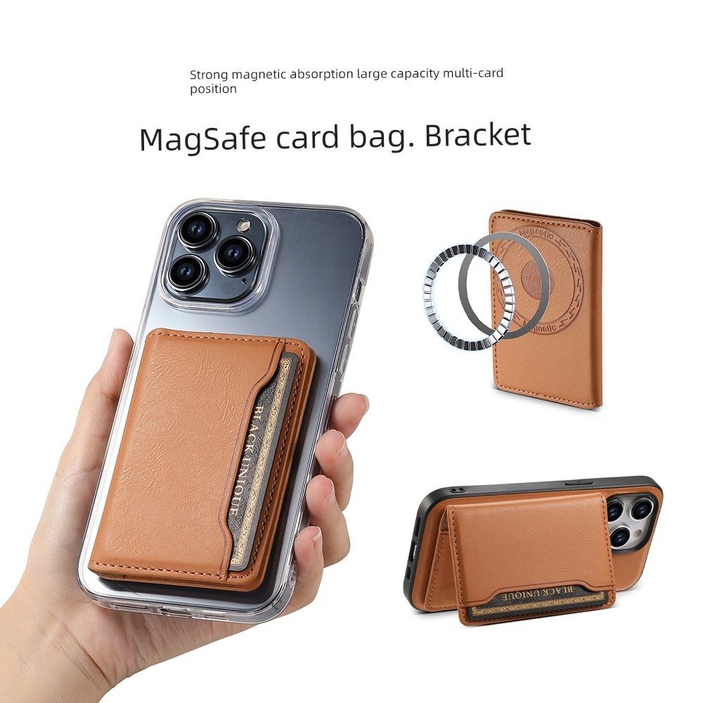 magnetic card holder wallet magnetic wallet เคสโทรศัพท์หนัง Magsafe เหมาะสําหรับ Apple Magnetic