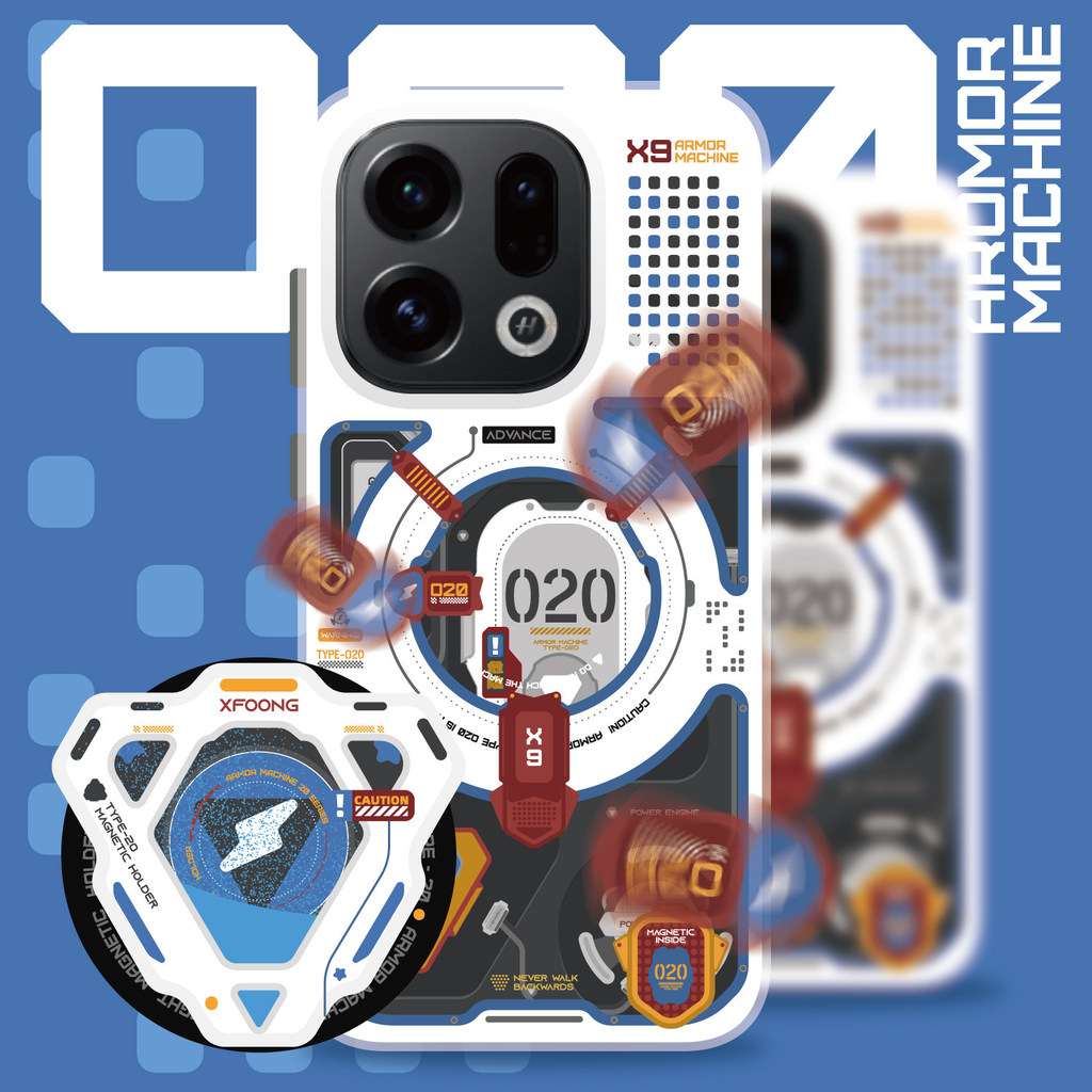 XFOONG ต้นฉบับ|Mecha O20 Yuanzu oppo X9 ultra X9pro x8 ultra เคสโทรศัพท์ป้องกัน TPU Soft Case เคสโทร
