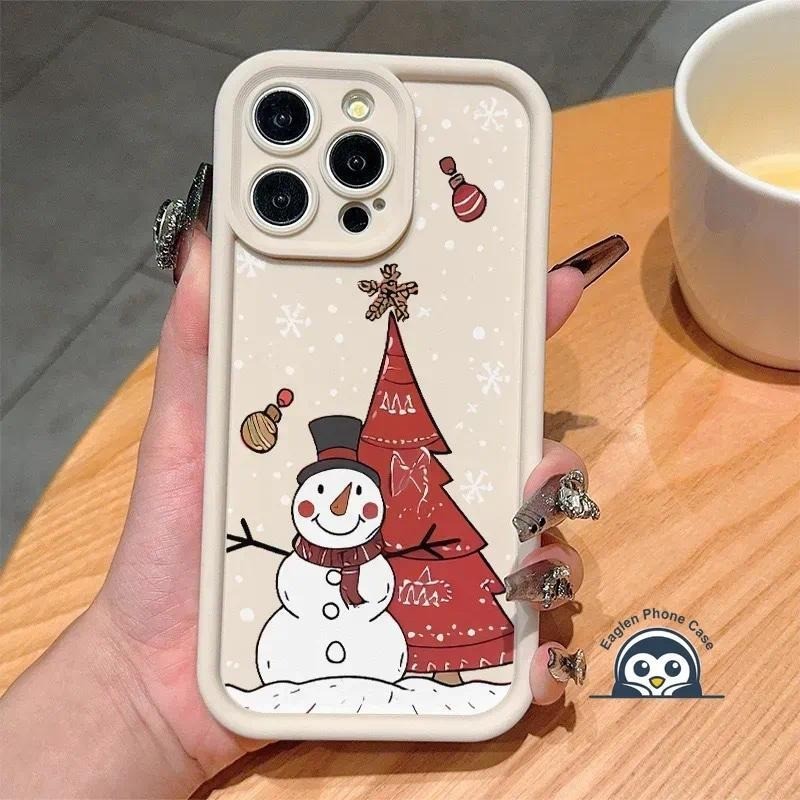 ต้นคริสต์มาส Snowman เคสโทรศัพท์สําหรับ Vivo IQOO Z9 Turbo + Lite Z9X Z8 Z7 Z7X Z7i Z6 Z1 Pro Z6 Z6X