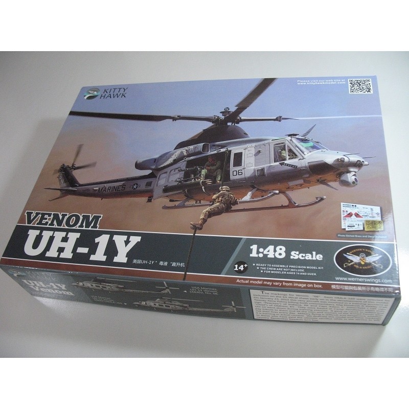 Kitty Hawk 80124 1/48 Venom UH-1Y ชุดโมเดลเครื่องบินประกอบใหม่