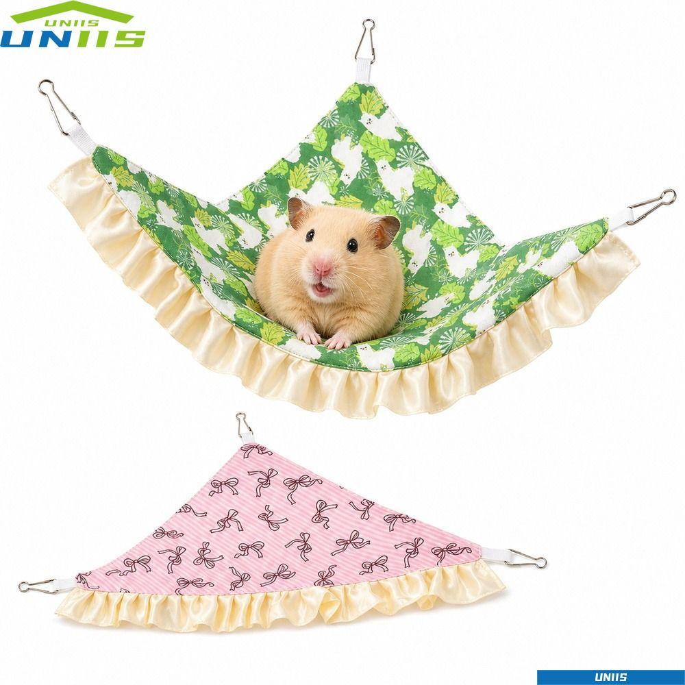 UNIIS PET Hammock, Breathable Metal Small Pet Hammock, Hanging Compact Corner Bed For Pet Hamster