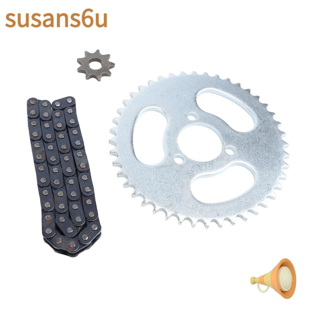 SUSAN ชุดเฟืองโซ่ด้านหน้าด้านหลัง, 50 Links T8F 44T ชุดโซ่เฟือง,ทนทาน 3 หลุม T8F 9T โซ่เหล็กชุดมินิจ
