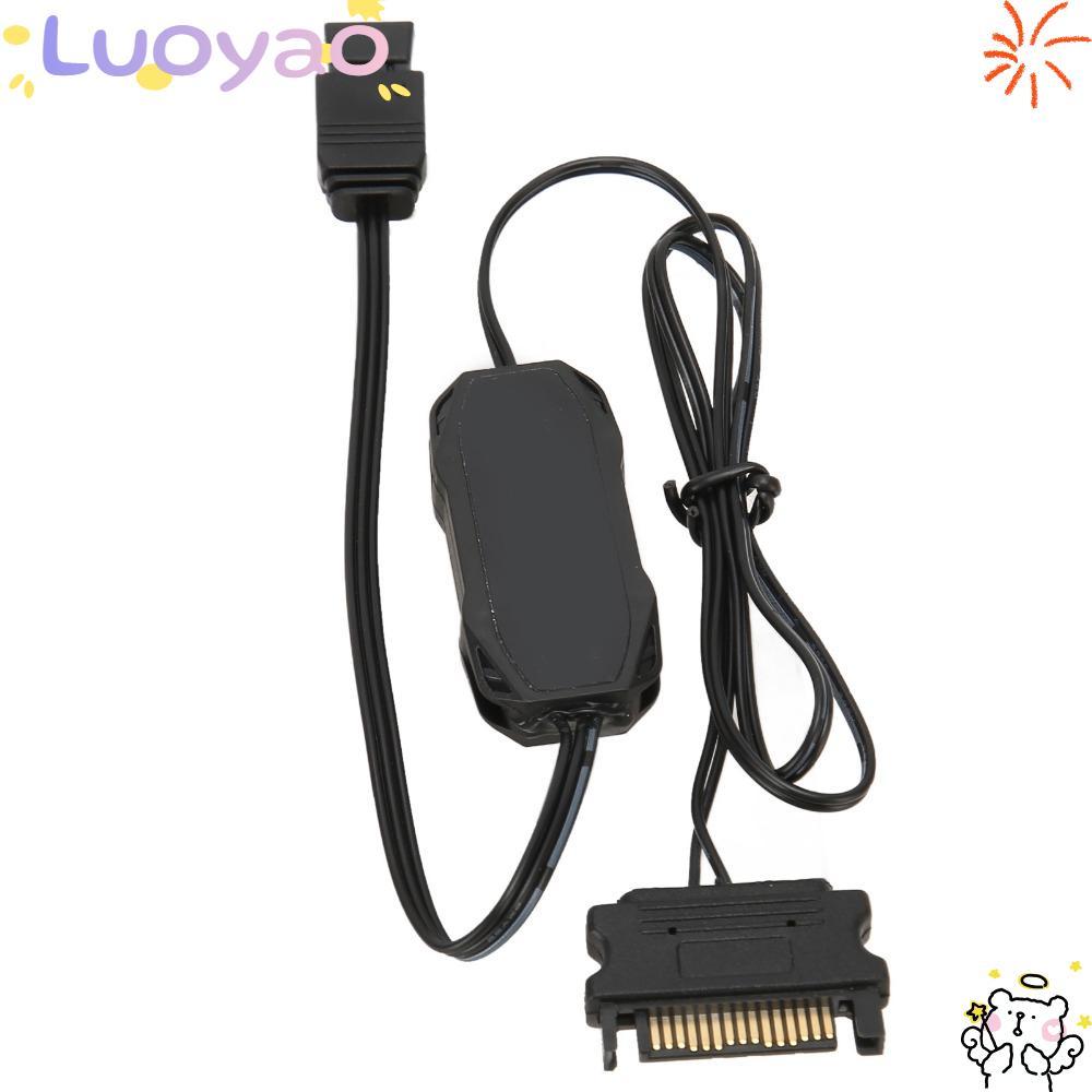 LUOYAO1 ARGB PC Fans Controller Kit,หลายโหมดแสง 3Pin Fan Controller, Mini ขนาดควบคุมด้วยตนเอง 5V PC 