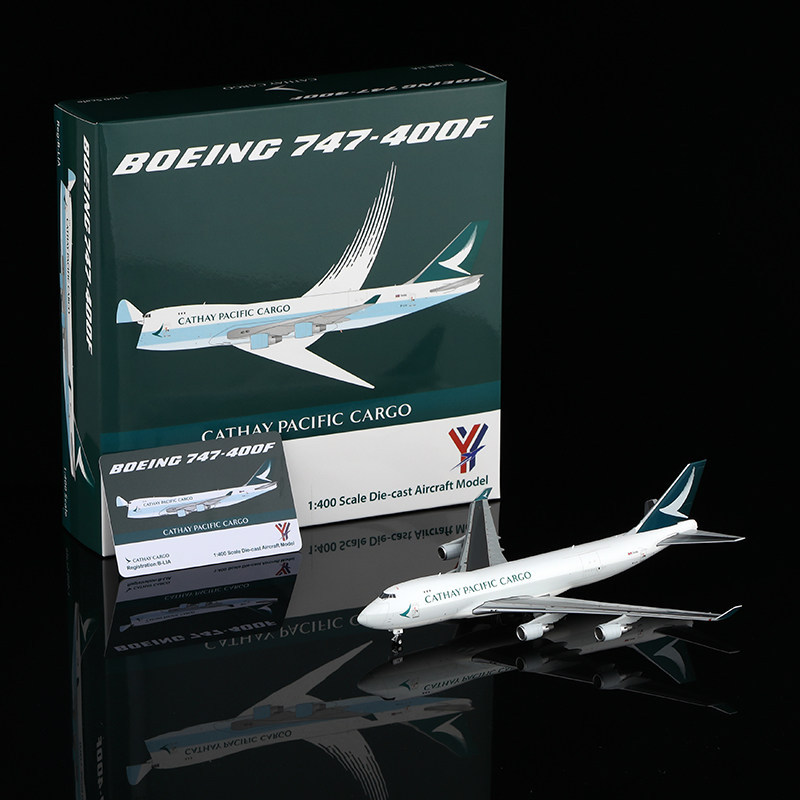 YY Wings 1/400 Cathay Pacific Airlines B747-400F B-LIA โลหะเครื่องบินรุ่นเครื่องบิน