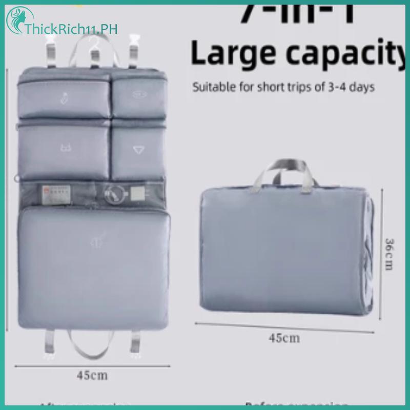 ThickRich 7 In 1 Travel Organizer กระเป๋าพับได้สําหรับผู้หญิงผู้ชายขนาดใหญ่ความจุซิปสําหรับ Clother 